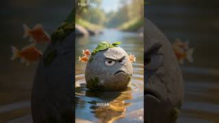 Download lagu Batu sungai bulat halus dengan bercak lumut halus. .#animasi #gambarbicara #batumerenung #shorts mp3