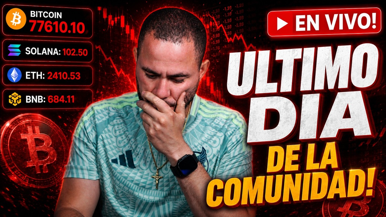 ALERTA! ULTIMO DIA DE LA COMUNIDAD! TRADING EN VIVO! BTC $77,400!!