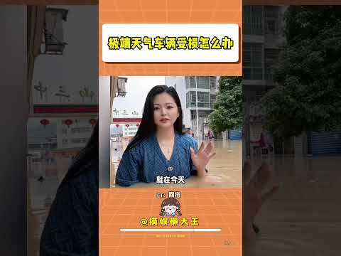 极端天气里车辆受损怎么办#自然灾害 #洪水 #冰雹 #车险 #内容过于真实