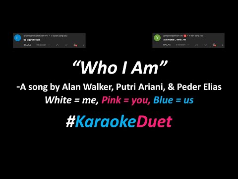 Alan Walker, Putri Ariani, Peder Elias - Who I Am (Karaoke Duet Version) | Male Part Only | Cover