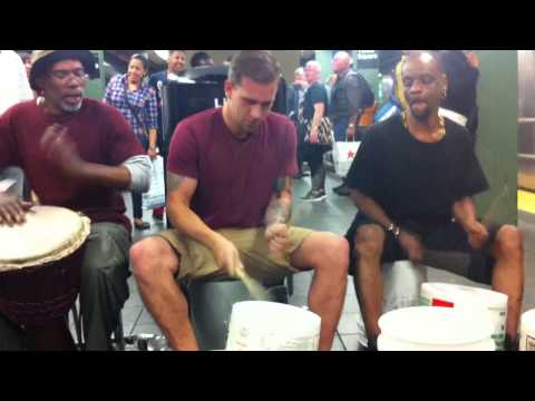 42nd Street Subway bucket drum sesh