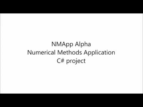Numerical Methods Application C# project