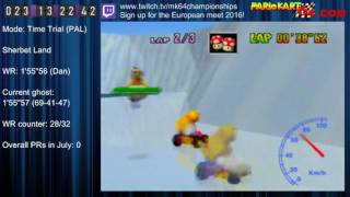 MK64 - former world record on Sherbet Land - 1'55"53 (NTSC: 1'36"08)