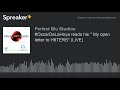 OscarDeLaHoya Reads His My Open Letter To H8TERS LIVE Part 1 Of 6