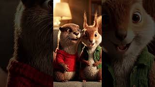 🦦🐿️ Cute Otter & Squirrel Best Friends! 🥰😂 | Funny 3D Animation #Shorts #CuteAni