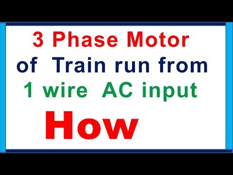 How 3 phase motor of Train runs from 1 wire AC input in engine Video