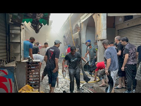 حريق مهول يهز سوق القريعة بالدار البيضاء ويستنفر السلطات