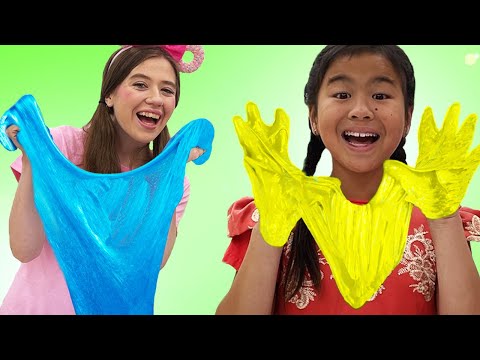 Jannie Playing with Slimes and Sand Ice Cream | Kids Make Slime