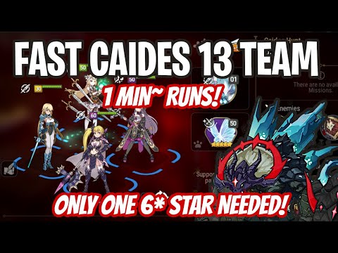 1~ MIN FAST CAIDES 13 TEAM! ONLY ONE 6* STAR NEEDED! [Epic Seven]