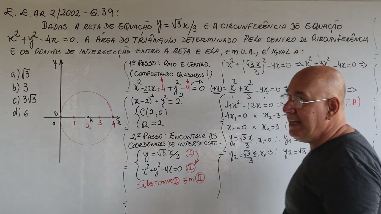 EEAR 2/2002: Geometria analítica com cálculo de área