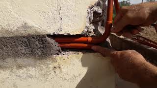 COLOCANDO POLIDUCTO NARANJA DE 1/2  EN UNA CURVA...