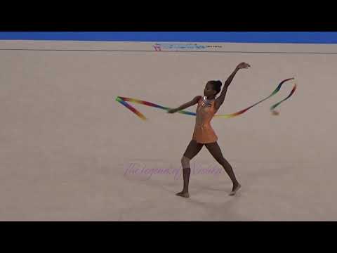 Elyane BOAL (CPV) ribbon - 2015 Stuttgart worlds Qualifs