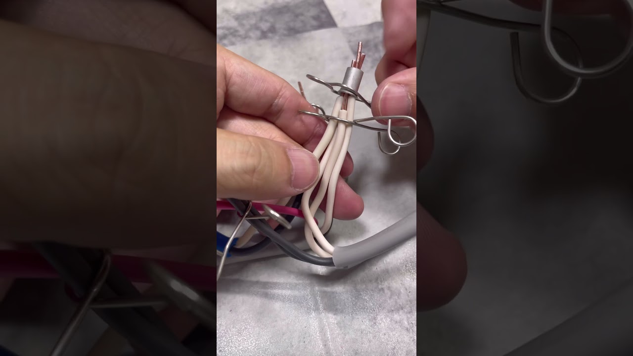 皆が苦手とする『4本の電線をリングスリーブで圧着』 第2種電気工事士・技能試験対策 #Shorts