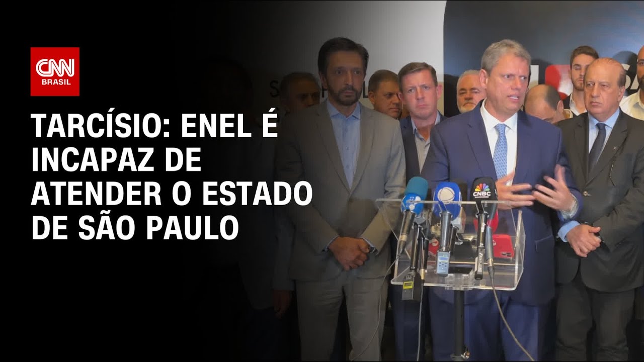 Tarcísio: Enel é incapaz de atender o estado de São Paulo | CNN ARENA