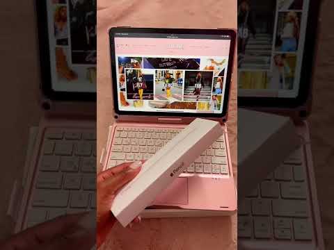 iPad Air 5 & Apple Pencil Unboxing & Setup 💖 | Pink Keyboard Case with Trackpad