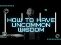 Anomalies How To Build Uncommon Wisdom