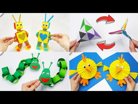 6 DIY paper crafts Moving paper TOYS Easy paper crafts