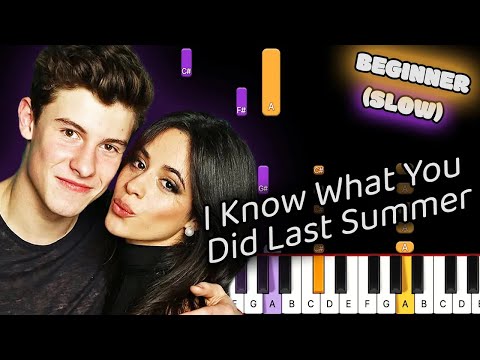 Learn To Play I Know What You Did Last Summer Shawn Mendes Camila Cabello on Piano! (Beginner Slow)