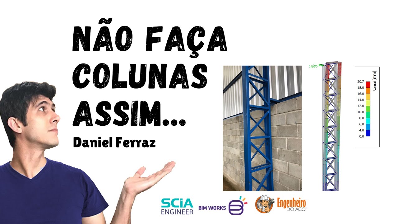 Como fazer uma coluna metálica treliçada | Análise Comparativa