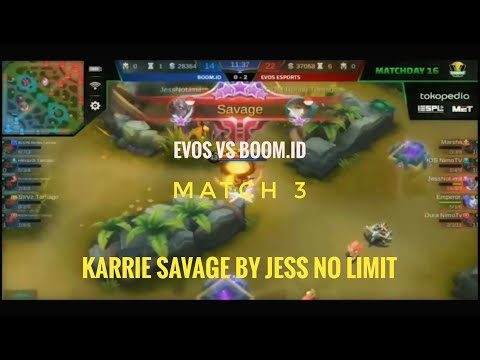 EVOS vs BOOM.ID Match 3 IESPL 2018 SAVAGE by JESS NO LIMIT