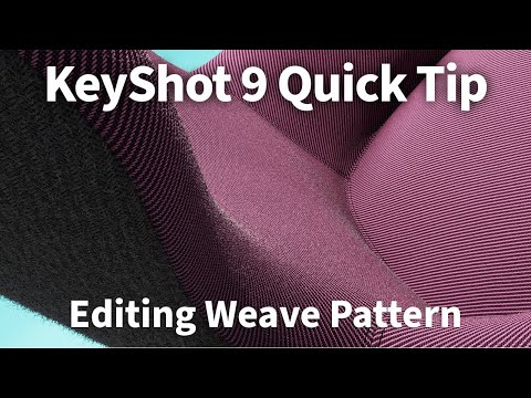 KeyShot 9 Quick Tip - RealCloth™ Edit Weave Pattern