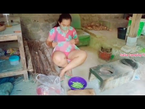 Salsa Camping tv‼️Masak tumis sayur buncis spesial untuk nenek