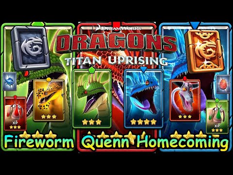 👍  👍 Dragons: Titan Uprising / Fireworm Queen Homecoming / Full Battle / BP 8100+  👍  👍