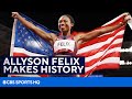 Allyson Felix Wins 10th Medal, Ties Carl Lewis' Record at the Tokyo Olympics | CBS Sports HQ