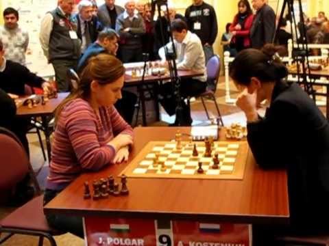 Ne8+, nasty fork. GM Polgar - GM Kosteniuk ENDGAME