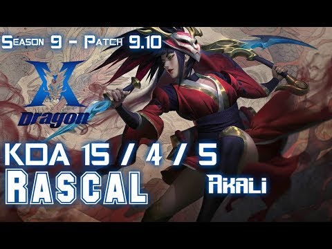 KZ Rascal AKALI vs RYZE Top - Patch 9.10 KR Ranked