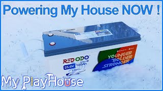 2x Redodo 24Volt LiFePO4 Batteries Powering House - 1446