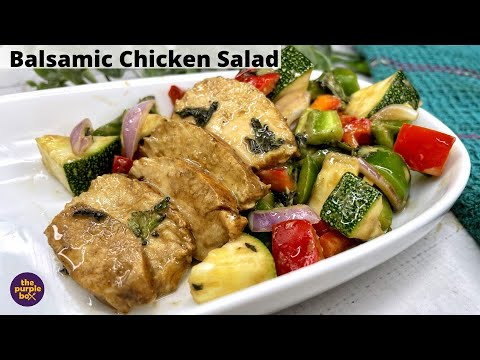 Easy Balsamic Chicken Salad Recipe for Dinner | Barbeque Chicken Balsamic