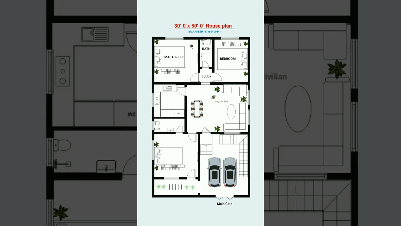 30x50  House plan &  design #shorts #viral #floorplan #homeplan #homedesign #houseplan