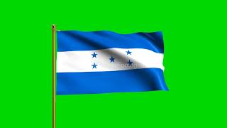 Honduras National Flag | World Countries Flag Series | Green Screen Flag | Royalty Free Footages