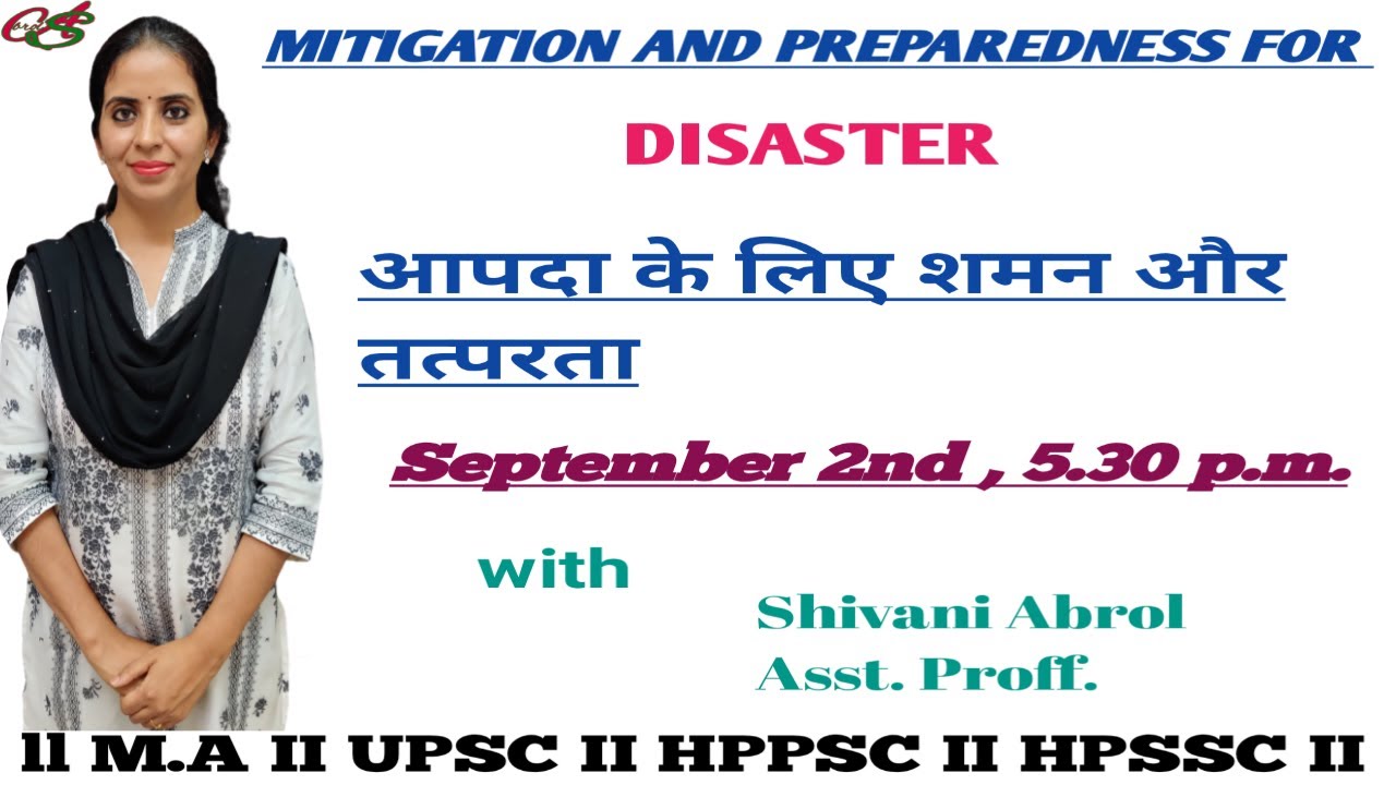 DISASTER PREPAREDNESS AND MITIGATION PLAN ( In hindi )
