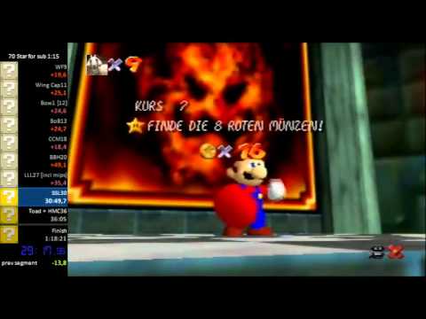Super Mario 64 PAL 70Star Speedrun in 1:16:45