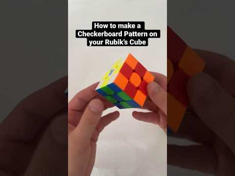 How to make a checkerboard pattern on your Rubik’s Cube #cubing #rubiks #checkerboard #shorts