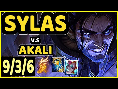 T1 FAKER (SYLAS) vs AKALI - 9/3/6 KDA MID GAMEPLAY - KR Ranked MASTER