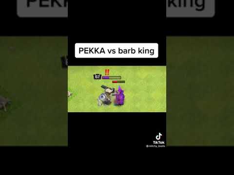 P.E.K.A vs barb king #clashofclans #gaming #subscribe