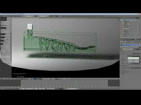 Blender 2.68 Tutorial - Outlining Text in Fluid