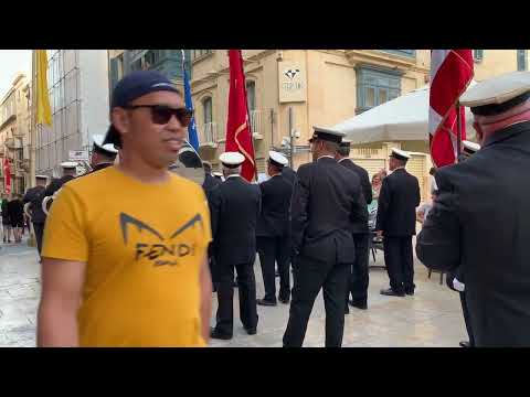 Societa Nazionale Filarmonica La Valette A.D 1874 band, March "Merry Peasent" by Mro. Joseph Sammut