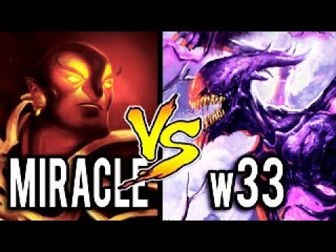 Miracle- [Ember Spirit] Vs w33 [Bane] 9k vs 8k MMR Suddenly COMEBACK ! Dota 2