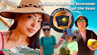 Holiday magic on Royal Caribbean Serenade of the Seas. Partial ship tour