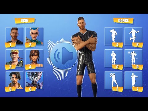 GUESS THE SKIN AND DANCE LISTENING TO THE MUSIC - FORTNITE CHALLENGE | tusadivi