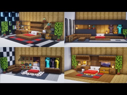 Minecraft : Top Bedroom Design : Best Bedroom Builds Ideas : Furniture
