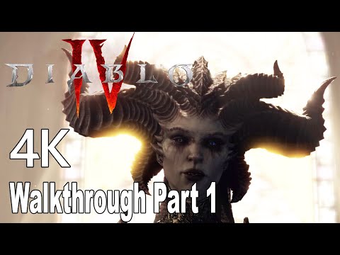 Diablo 4 Gameplay Walkthrough Part 1 No Commentary 4K