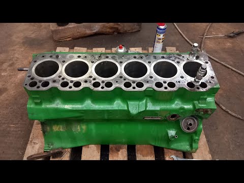 John Deere engine rebuild | Installing liners | Rebuild kit