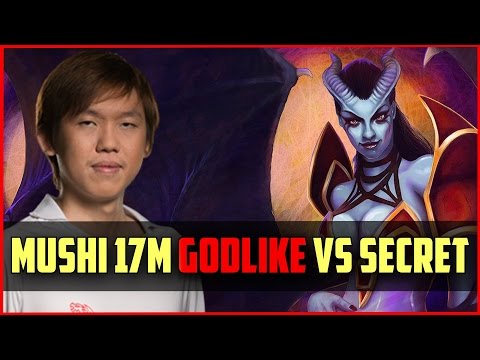 Fnatic.Mushi QOP 17m GODLIKE vs Secret @ TI5 Groupstage DOTA 2 gameplay