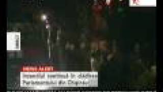 Moldova Parliament on fire: Realitatea TV