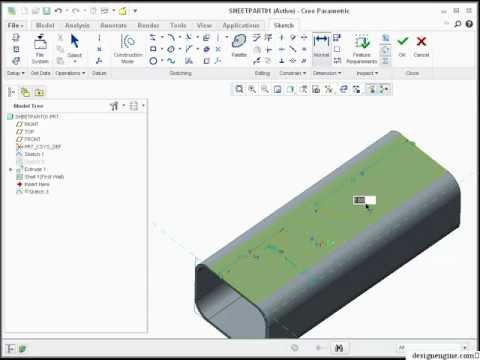 Learn Creo 1.0 Sheet metal with this unique demonstration of Pro/ENGINEER's newest release Creo 1.0
